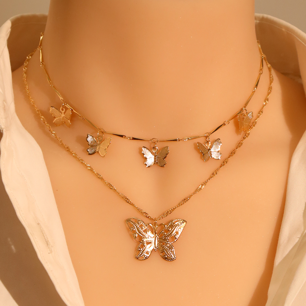 Butterfly Chain Pendant Necklace