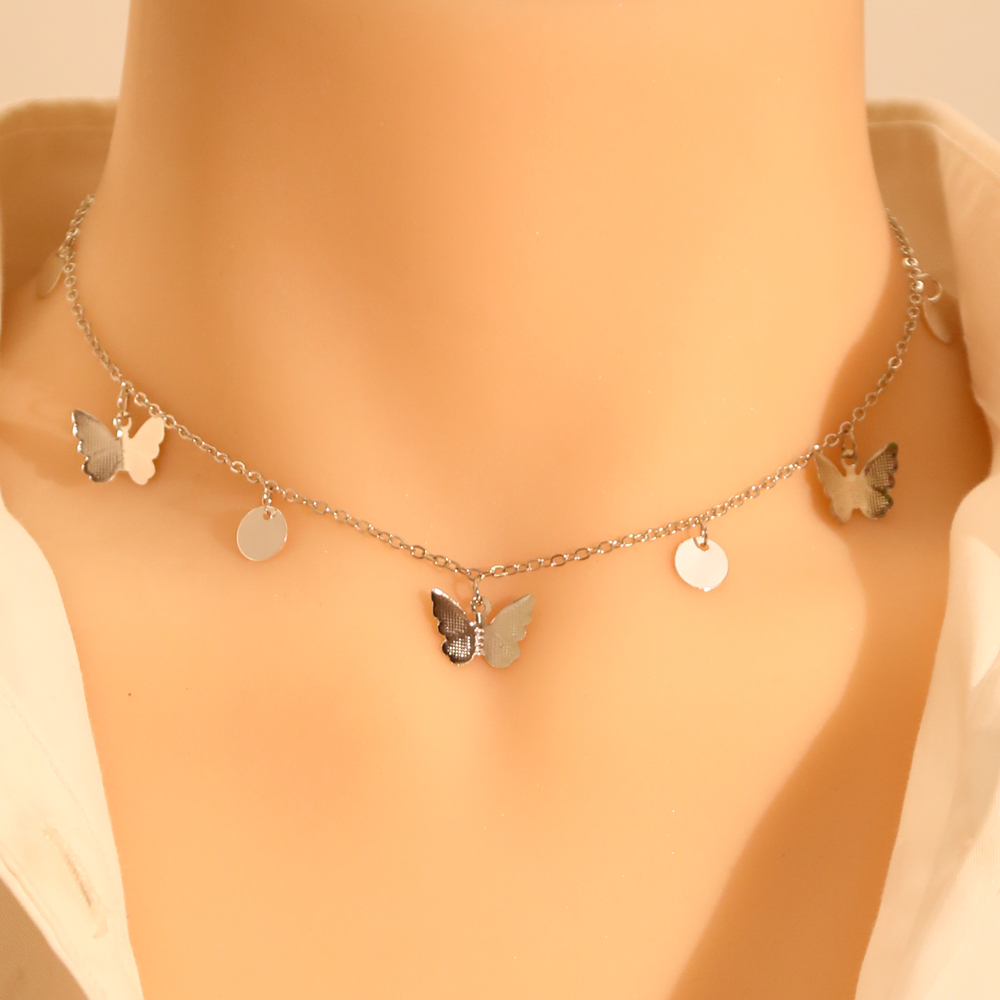 Butterfly Chain Pendant Necklace