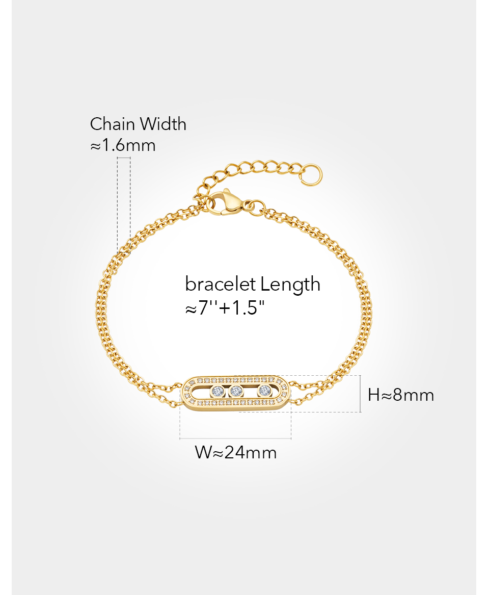 Geometric Oval Bracelet For Women Stainless Steel