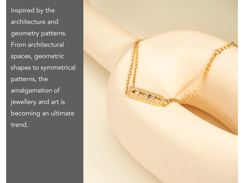 Geometric Oval Bracelet For Women Stainless Steel